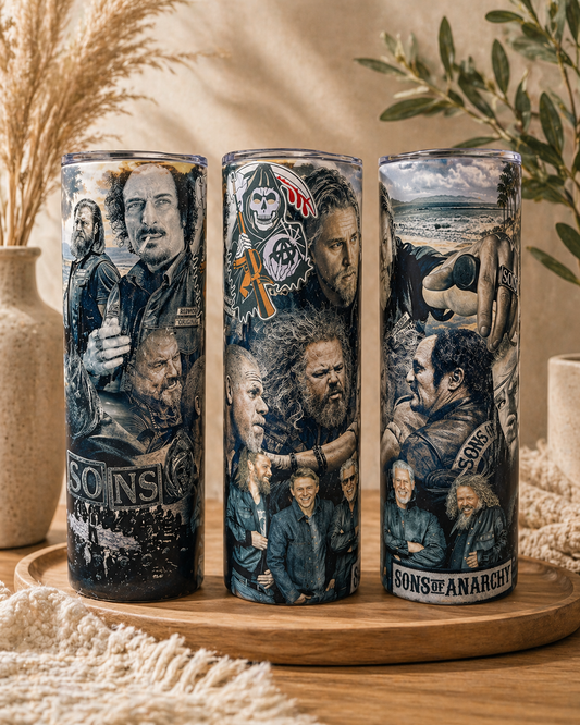 Outlaw Biker Collage Tumbler